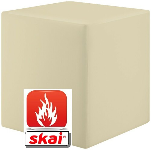 Sitzw�rfel perle creme  B1 schwer entflammbar 43 cm x 43 cm x 51 cm