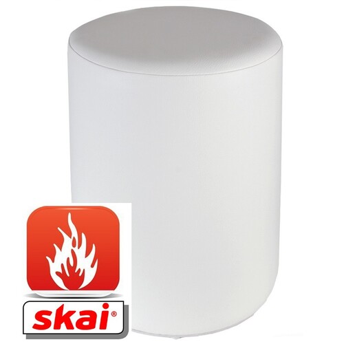 Sitzhocker wei�  B1 schwer entflammbar