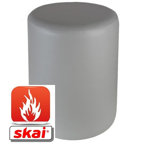 Sitzhocker platin grau  B1 schwer entflammbar