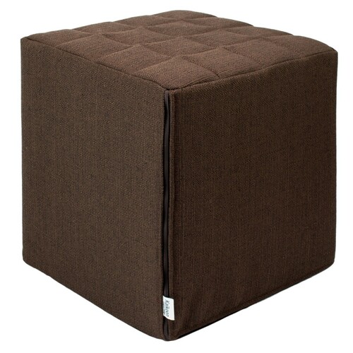 Sitzwrfel Kaikoon Braun Stoffbezug 40 cm x 40 cm x 45 cm