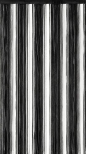 Fadenvorhang Kaikoon 150 cm x 250 cm schwarz-wei� in B1 schwer entflammbar