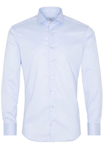 Eterna - Slim Fit - B�gelfreies Herren Langarm Hemd (67cm) mit Kent Kragen, Uni Twill (8005 F682)