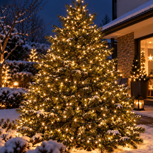 300er LED Lichterkette Weihnachtslichterkette IP44 warmwei� L50m