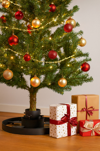 Christbaumst�nder Metall schwarz B�ume bis 2,50 m mit Wasserbeh�lter