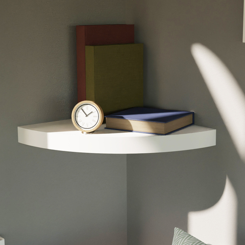 Eckregal Wandregal B�cherregal Schweberegal Wei� Regal MDF 30x30cm