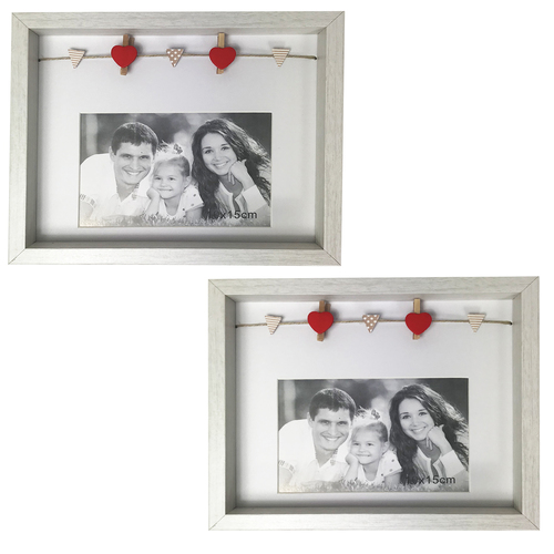 2er Bilderrahmen f�r je 1 Foto Wei� H18,5xB22,5xT3cm