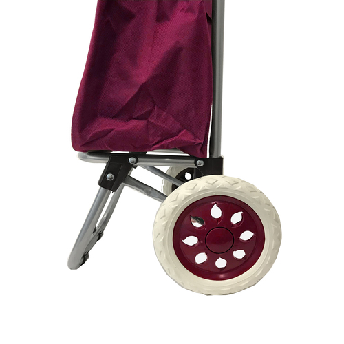 Einkaufstrolley mit R�dern / klappbar Brombeere