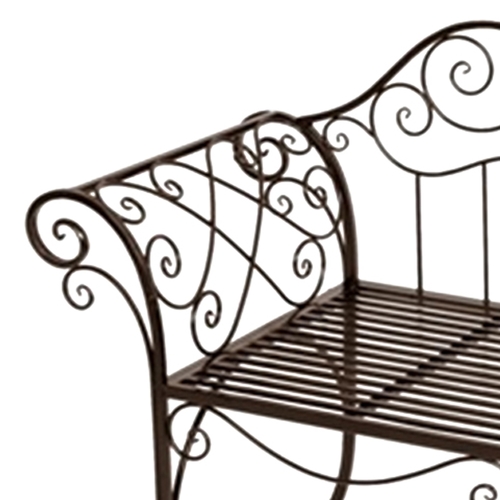 Eisen Gartenbank Antik Design Braun