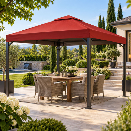 Universal Ersatz Dach f�r Pavillon 3x3 Meter Rot