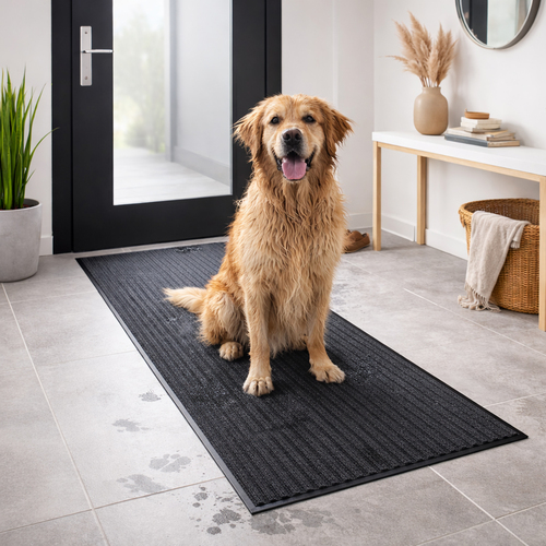 Schmutzfangmatte Fu�matte Schmutzmatte T�rmatte Matte 80x180cm grau