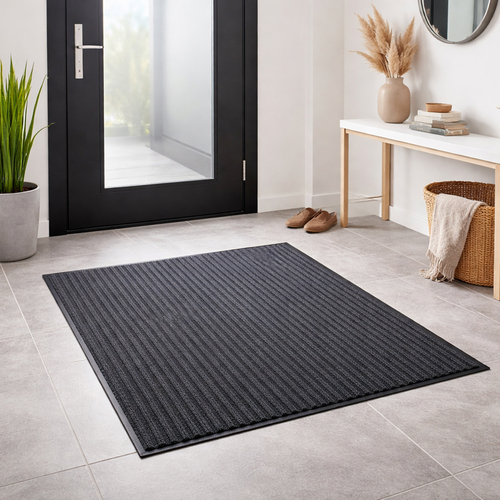 XXL Fu�matte T�rmatte Schmutzfangmatte 180x120cm grau rutschfest 