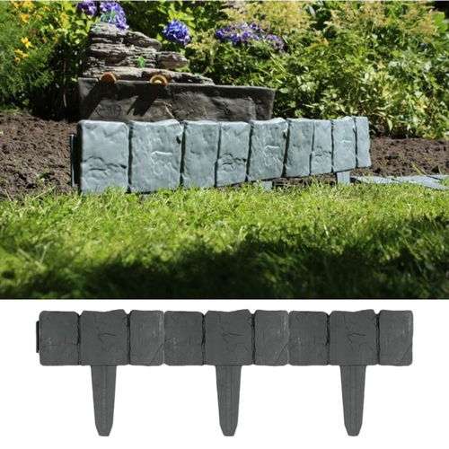 5 Meter Beeteinfassung Steinoptik 20 St�ck je B25xH23 cm