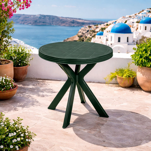 Gartentisch Balkontisch Bistrotisch Tisch Rund Gr�n Don 70xH72cm