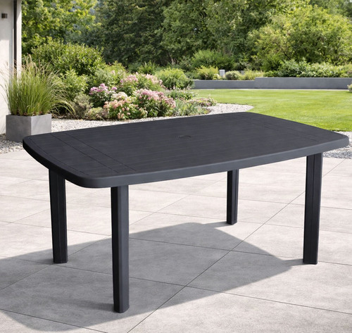 Gartentisch Anthrazit 140x90x72cm