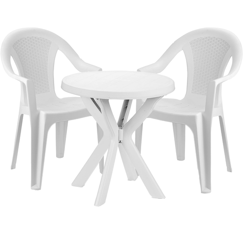 Sitzgarnitur Bistrogarnitur 3-teilig Wei�