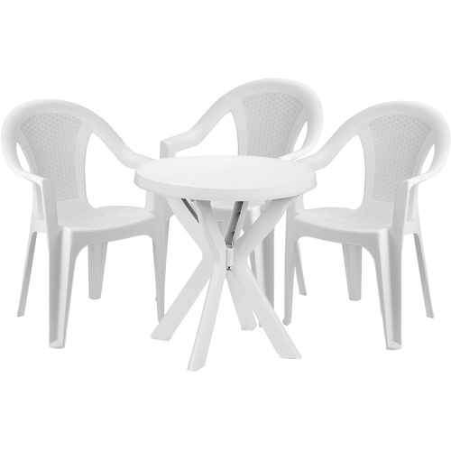 Sitzgarnitur Bistrogarnitur 4-teilig Wei�