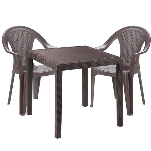 Sitzgarnitur Bistrogarnitur Gartengarnitur Gartenm�bel 3-teilig Mokka