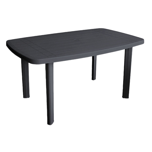Gartentisch Kunststoff Anthrazit 140x90x72cm