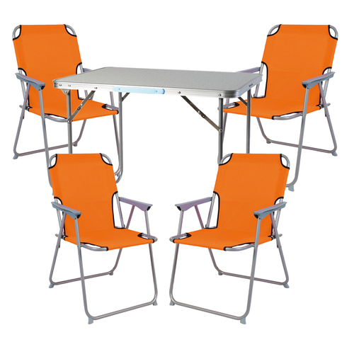 5-teiliges Campingm�bel Set Alu L70xB50xH59cm orange