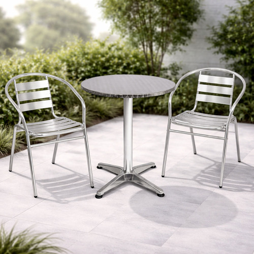 Bistrogarnitur 3-teilig Aluminium H�henverstellbar H70/110cm