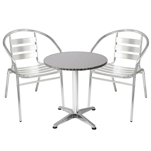 Bistrogarnitur 3-teilig Aluminium H�henverstellbar H70/110cm