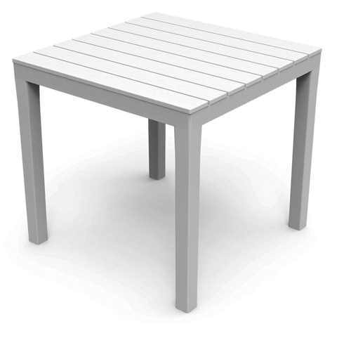 Gartentisch Wei� 78x78x72cm Holz-Optik
