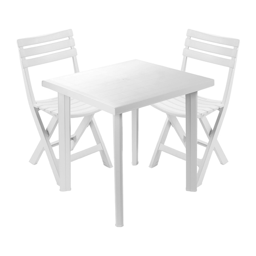 Bistro Sitzgarnitur Bistrogarnitur 3-teilig Wei�