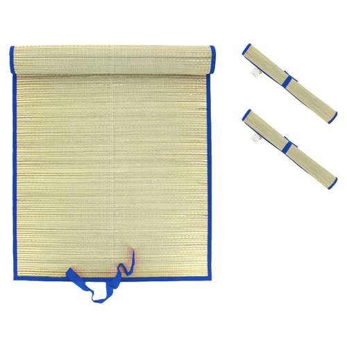 2er Set XL Strandmatte Bastmatte 180x60cm Blau