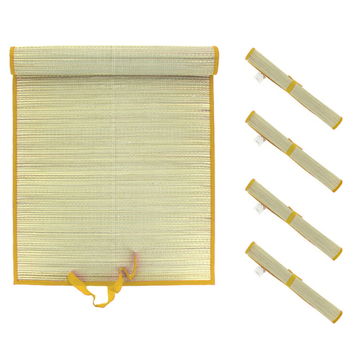 4er Set XL Strandmatte Bastmatte 180x60cm gelb