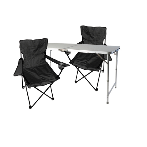 3-teiliges Campingm�bel Set Schwarz