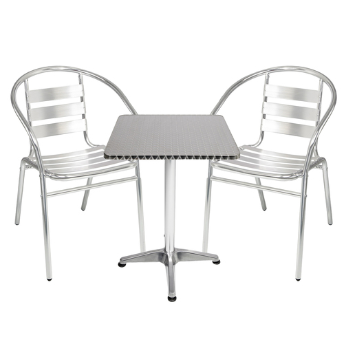 Bistrogarnitur 3-teilig Aluminium