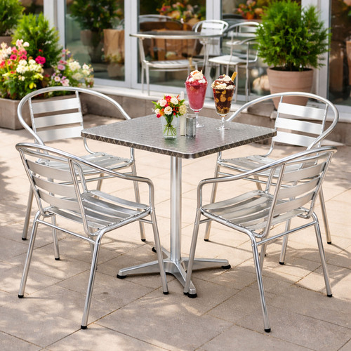 Bistrogarnitur 5-teilig Aluminium