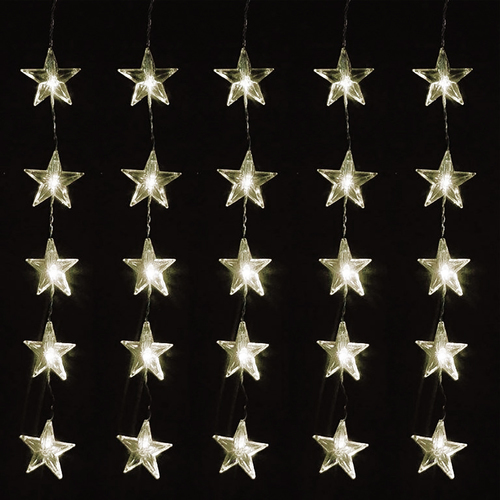 80er LED-Sternenvorhang Innen und Au�en warmwei�