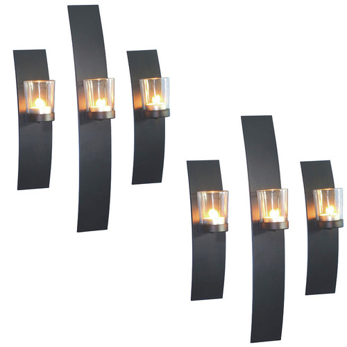 6er Set Wandkerzenhalter f�r Teelichter
