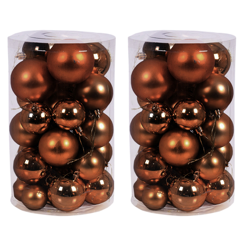 60 St�ck Christbaumkugeln / Weihnachtskugeln Braun  4/5/6/7cm