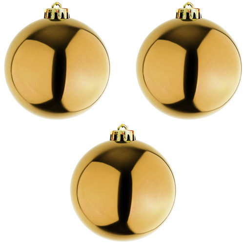 3 St�ck XXL Weihnachtsbaumkugeln Christbaumkugeln Gold  20cm