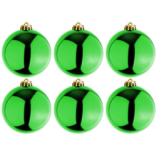 6 St�ck XL Weihnachtsbaumkugeln Christbaumkugeln Lime  15cm