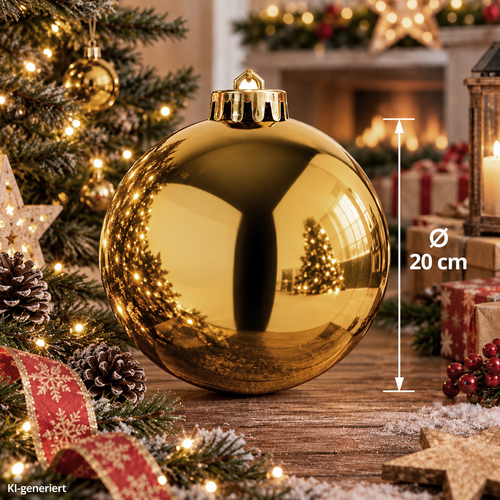 XXL Weihnachtsbaumkugeln Dekokugel Christbaumkugeln Gold  20cm