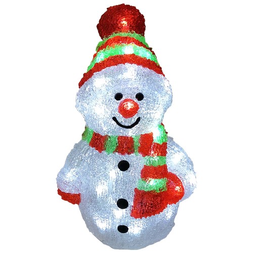 Acryl Schneemann 96 LEDs kaltwei� Au�enbeleuchtung