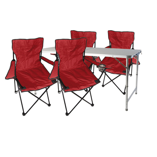 5-teiliges Campingm�bel Set Tisch h�henverstellbar + St�hle +Tasche 