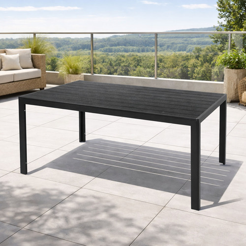  Gartentisch Esstisch Aluminium anthrazit / schwarz L150xB90xH74cm