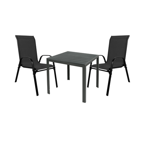 Gartengarnitur Sitzgarnitur 3-teilig 90x90cm Non-Wood