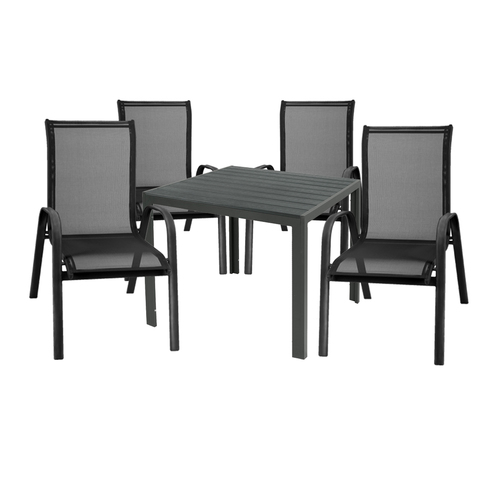 Gartengarnitur Sitzgarnitur 5-teilig 90x90cm Non-Wood