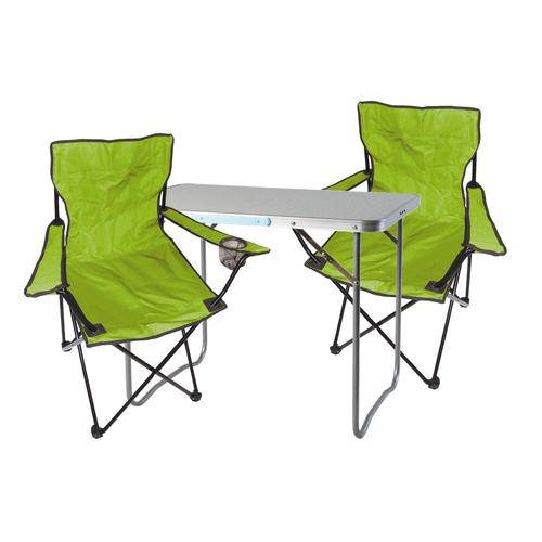 3-teiliges Campingm�bel Set Tisch 80x60x68cm + Campingst�hle