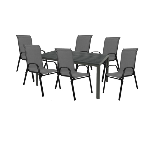 Gartengarnitur Sitzgarnitur 7-teilig 150x90cm Non-Wood 