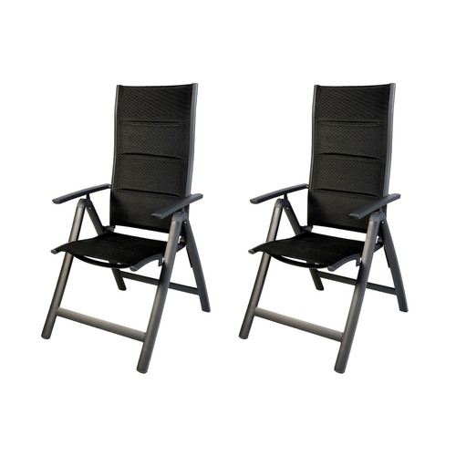 2 St�ck Gartenstuhl Klappstuhl Hochlehner Alu gepolstert 6 Positionen