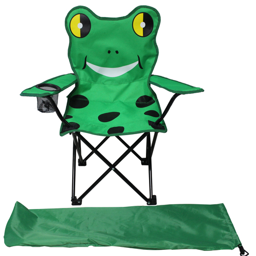 Kinder Anglersessel Campingstuhl Getr�nkehalter + Tasche Motiv Frosch