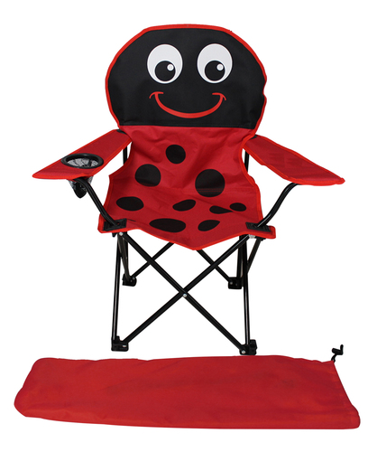 Kinder Anglersessel mit Getr�nkehalter und Tasche Motiv Marienk�fer