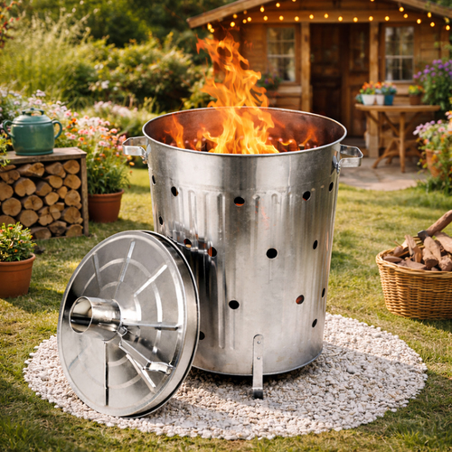 XL Feuertonne verzinkt 75L Verbrennungtonne