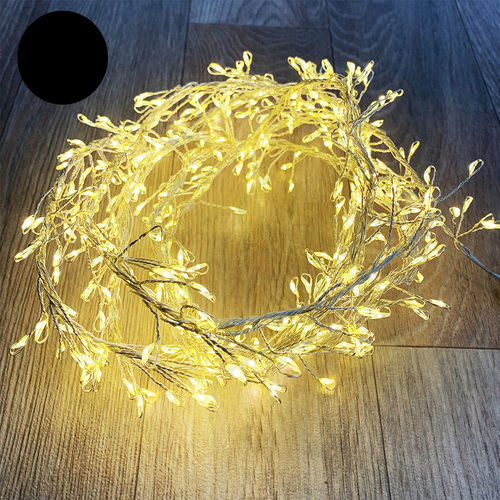 400er LED - Tropfen-Lichterkette warmwei� mit 8 Funktionen f�r den Innenbreich